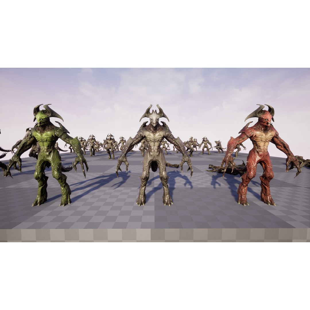 Archdemon 2 3D Model – Low Poly Rigged Character with PBR Textures - View 21