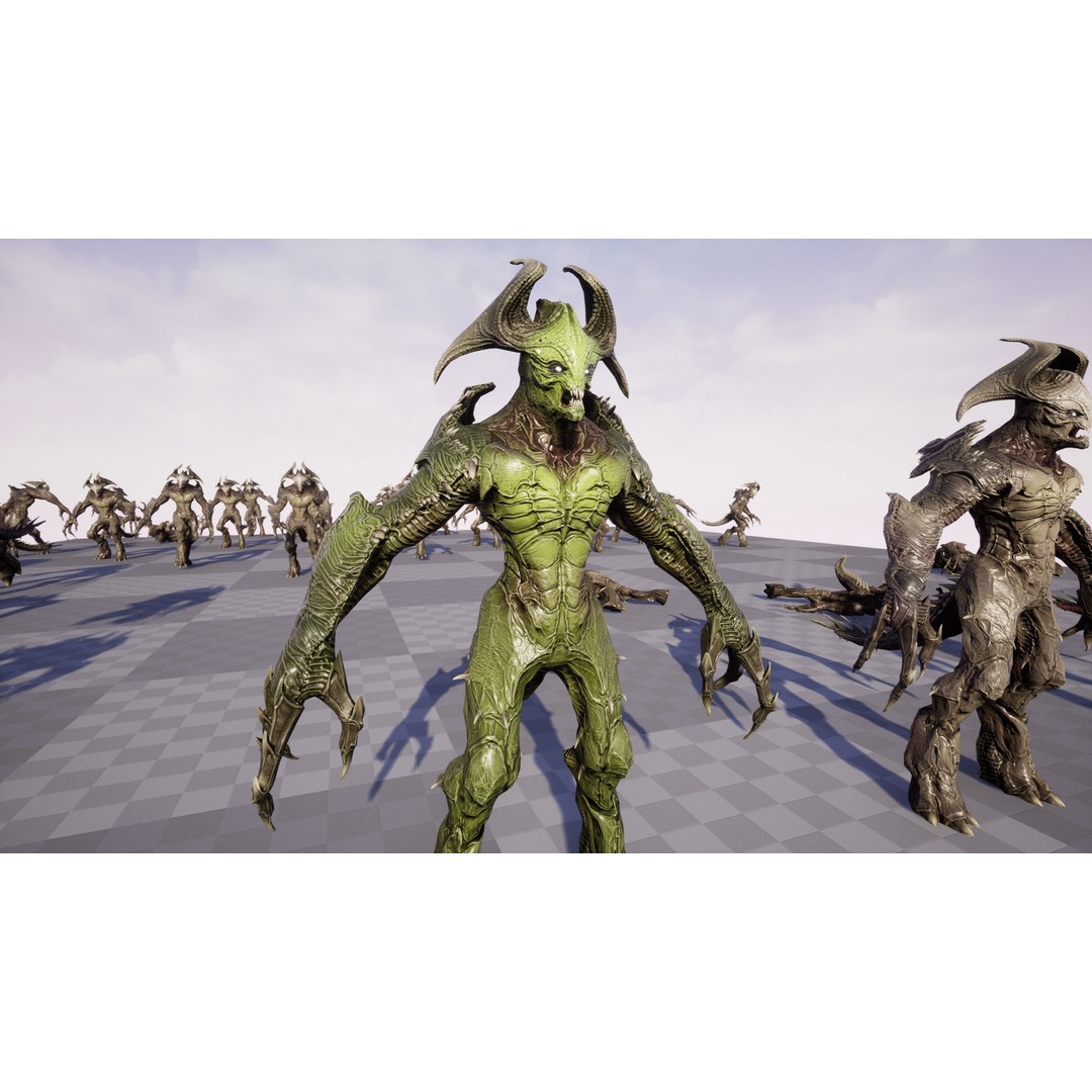 Archdemon 2 3D Model – Low Poly Rigged Character with PBR Textures - View 22