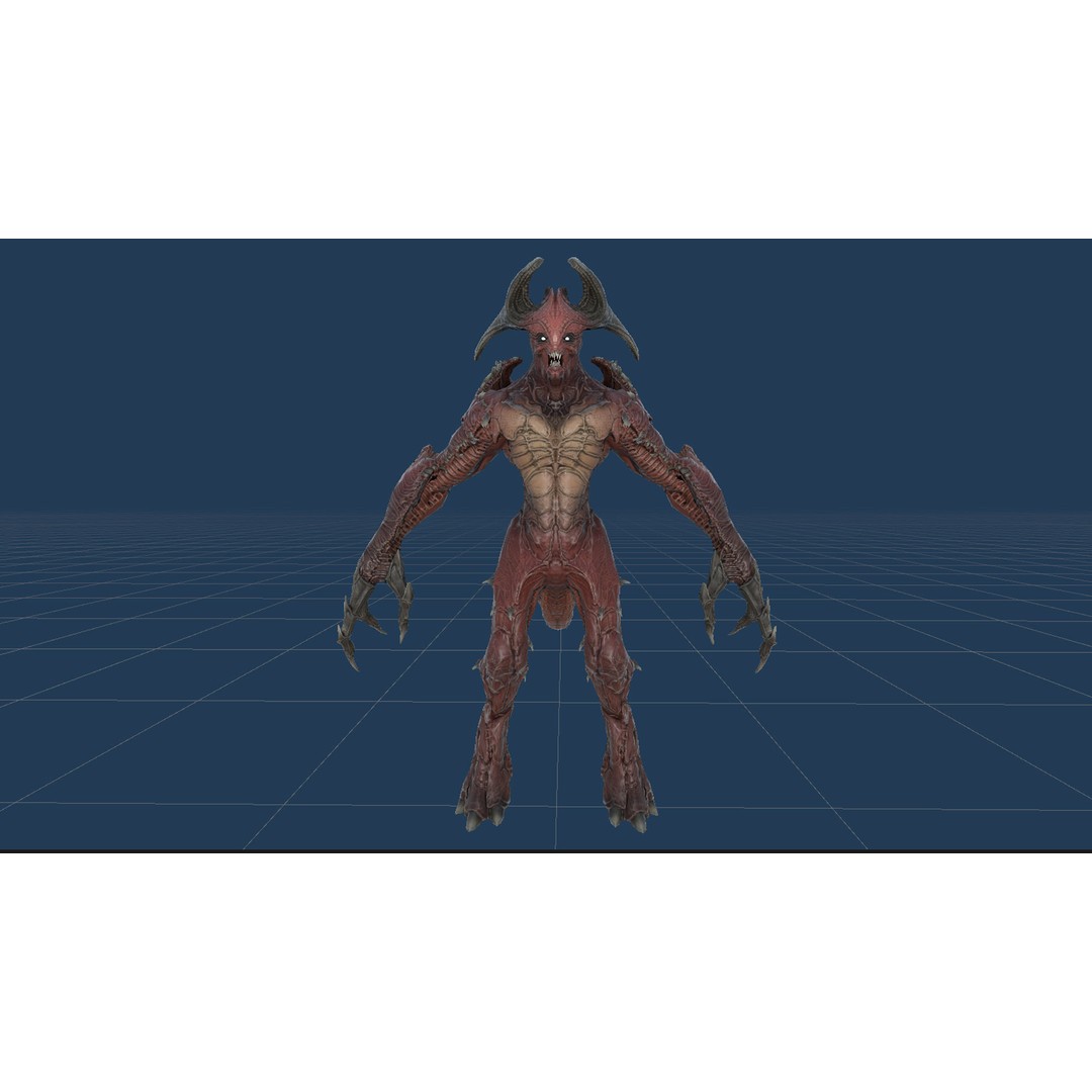 Archdemon 2 3D Model – Low Poly Rigged Character with PBR Textures - View 25