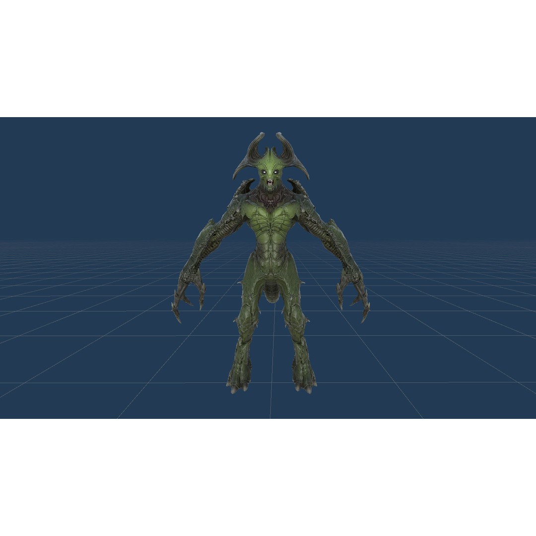 Archdemon 2 3D Model – Low Poly Rigged Character with PBR Textures - View 26