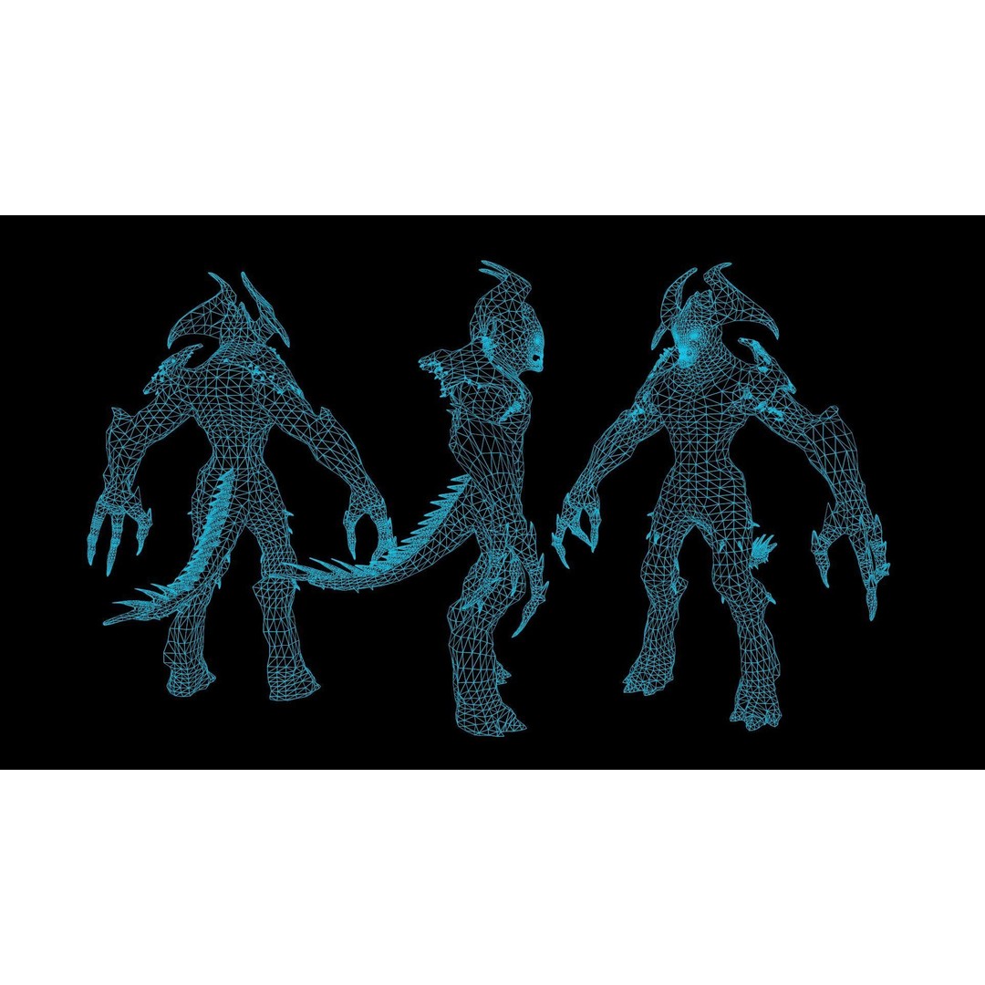 Archdemon 2 3D Model – Low Poly Rigged Character with PBR Textures - View 8