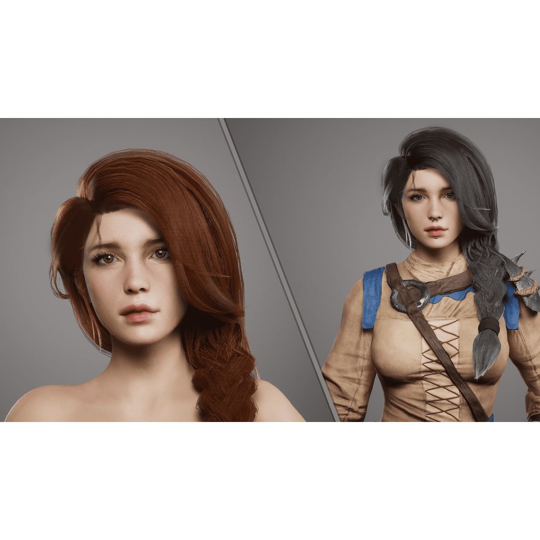 Vanessa Fantasy Girl 3D Model – Low Poly Rigged Character, FBX - View 6