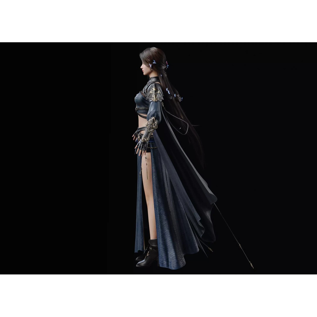 Chinese Girl 3D Model – High Poly Metahuman with PBR Textures - View 10