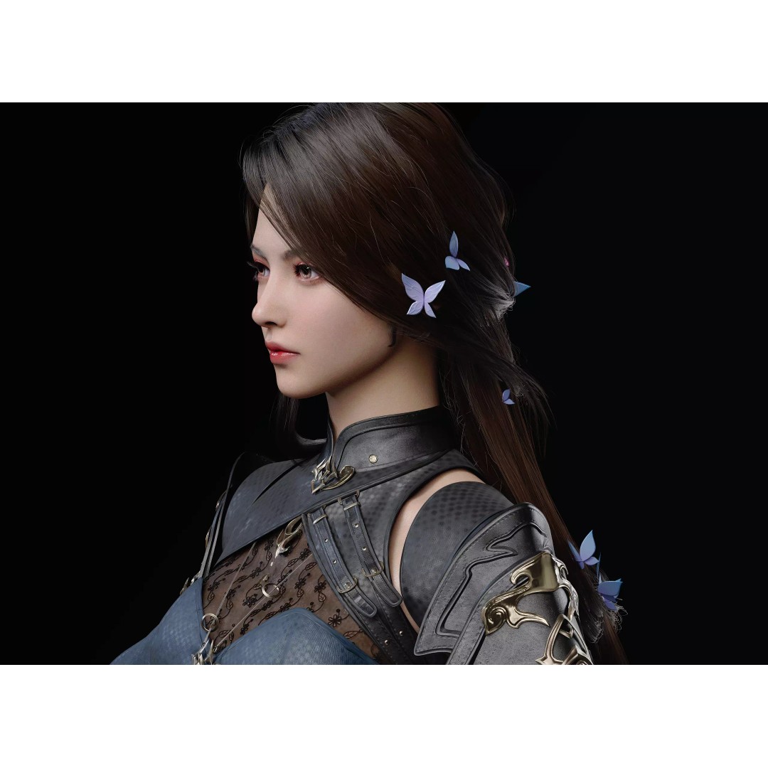 Chinese Girl 3D Model – High Poly Metahuman with PBR Textures - View 14