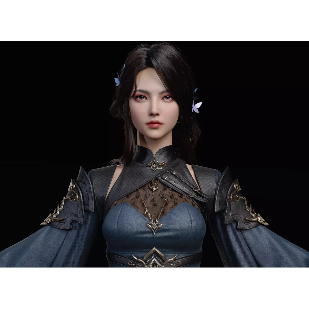 Chinese Girl 3D Model – High Poly Metahuman with PBR Textures - View 3