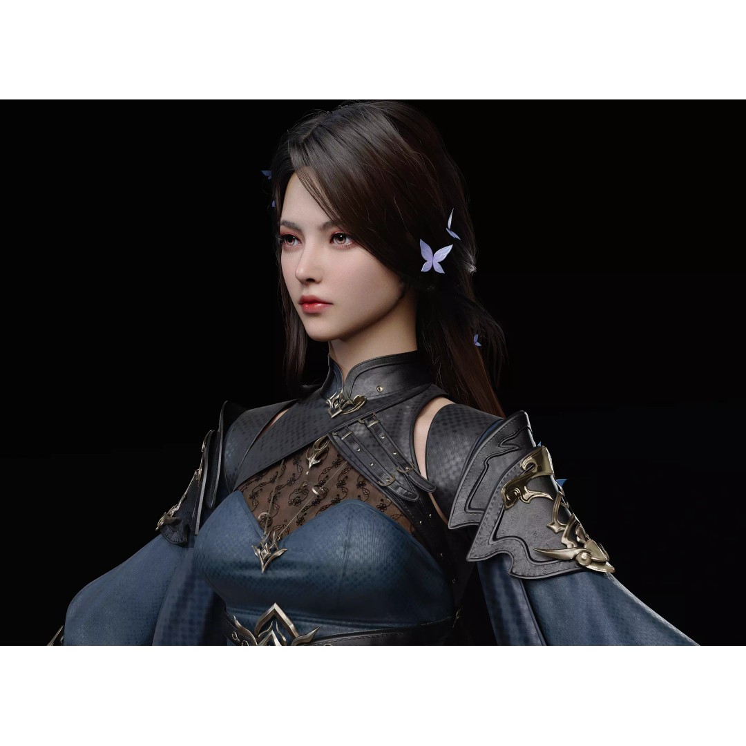 Chinese Girl 3D Model – High Poly Metahuman with PBR Textures - View 4