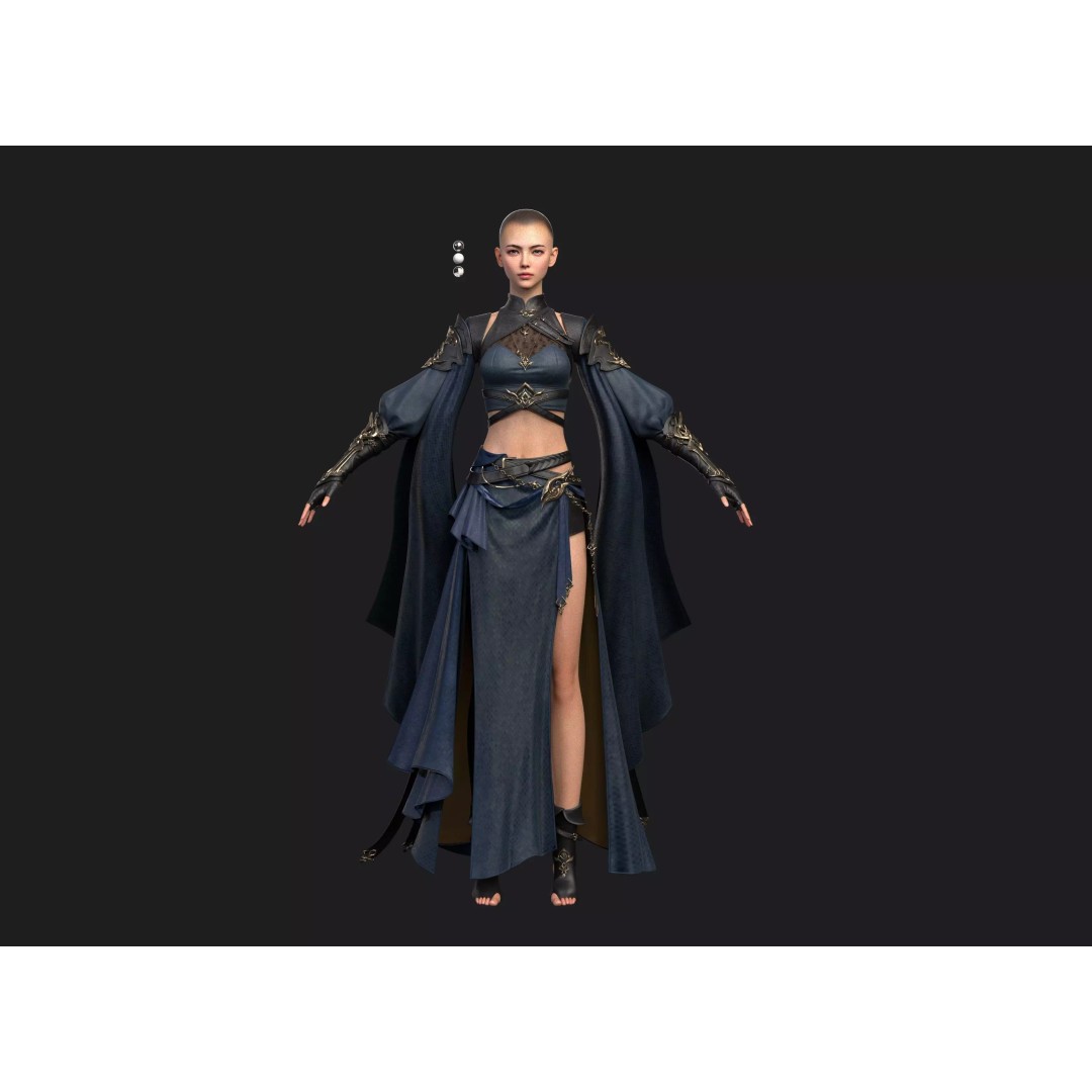 Chinese Girl 3D Model – High Poly Metahuman with PBR Textures - View 7
