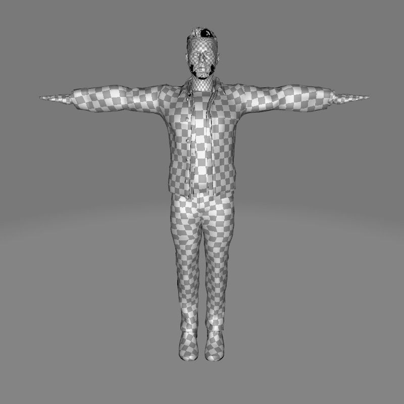 Father Kiven 3D Model – Realistic Low Poly Rigged Character, FBX