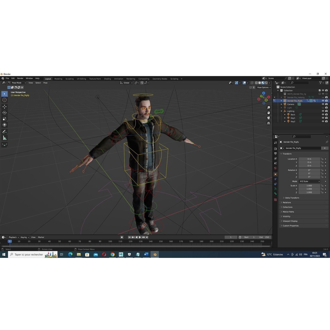 Father Kiven 3D Model – Realistic Low Poly Rigged Character, FBX - View 21