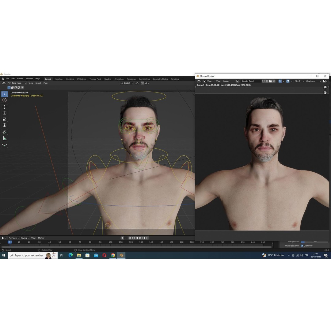 Father Kiven 3D Model – Realistic Low Poly Rigged Character, FBX - View 26