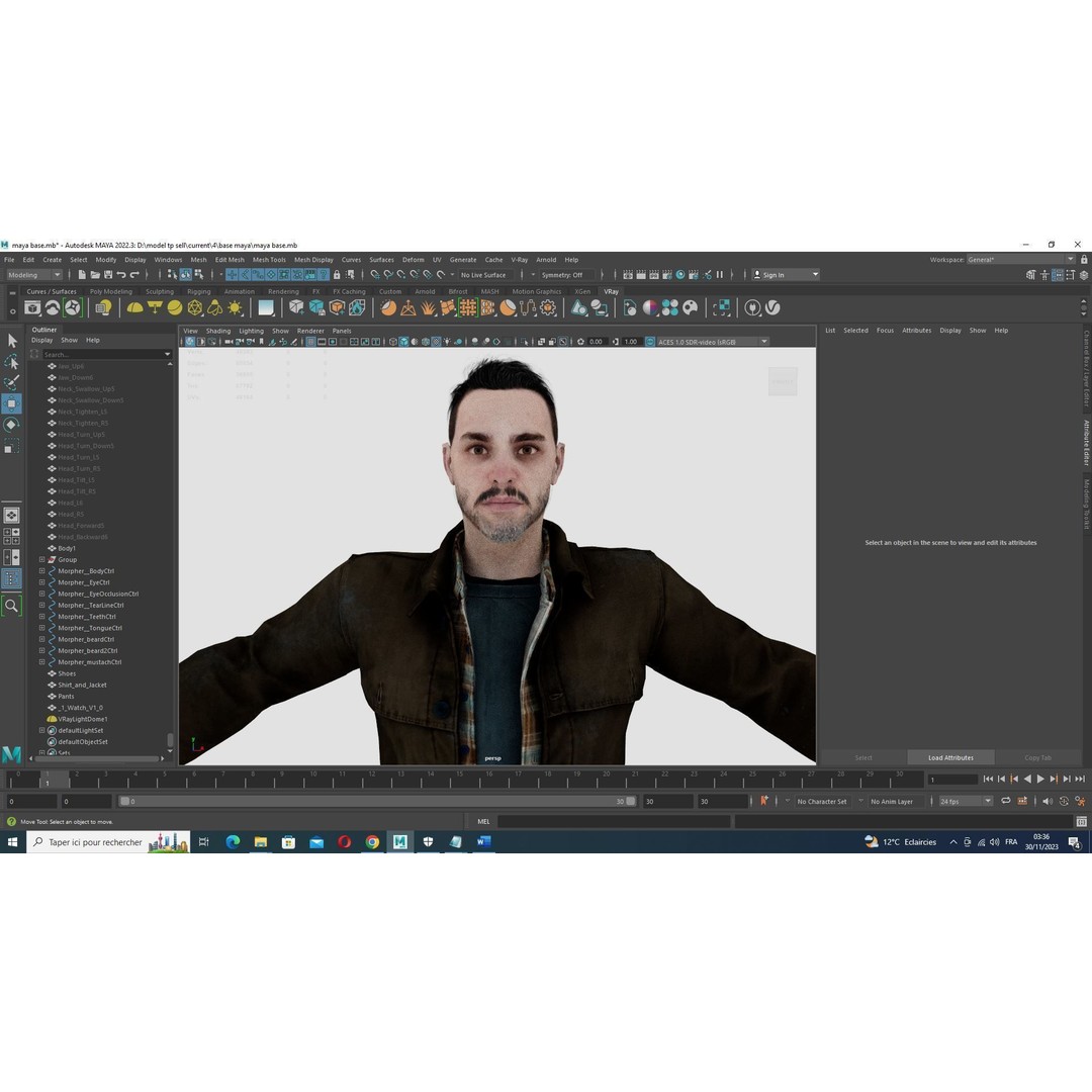 Father Kiven 3D Model – Realistic Low Poly Rigged Character, FBX - View 30
