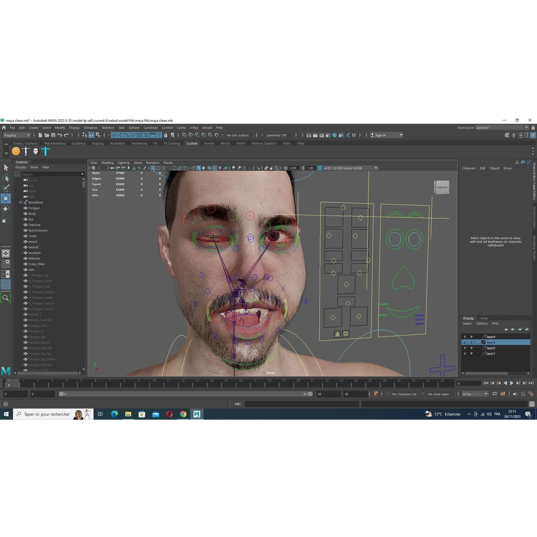 Father Kiven 3D Model – Realistic Low Poly Rigged Character, FBX - View 33