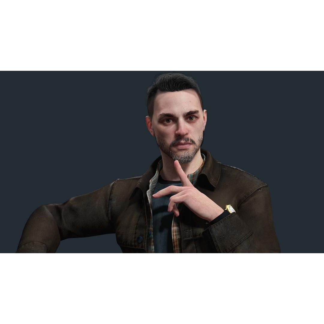 Father Kiven 3D Model – Realistic Low Poly Rigged Character, FBX - View 7