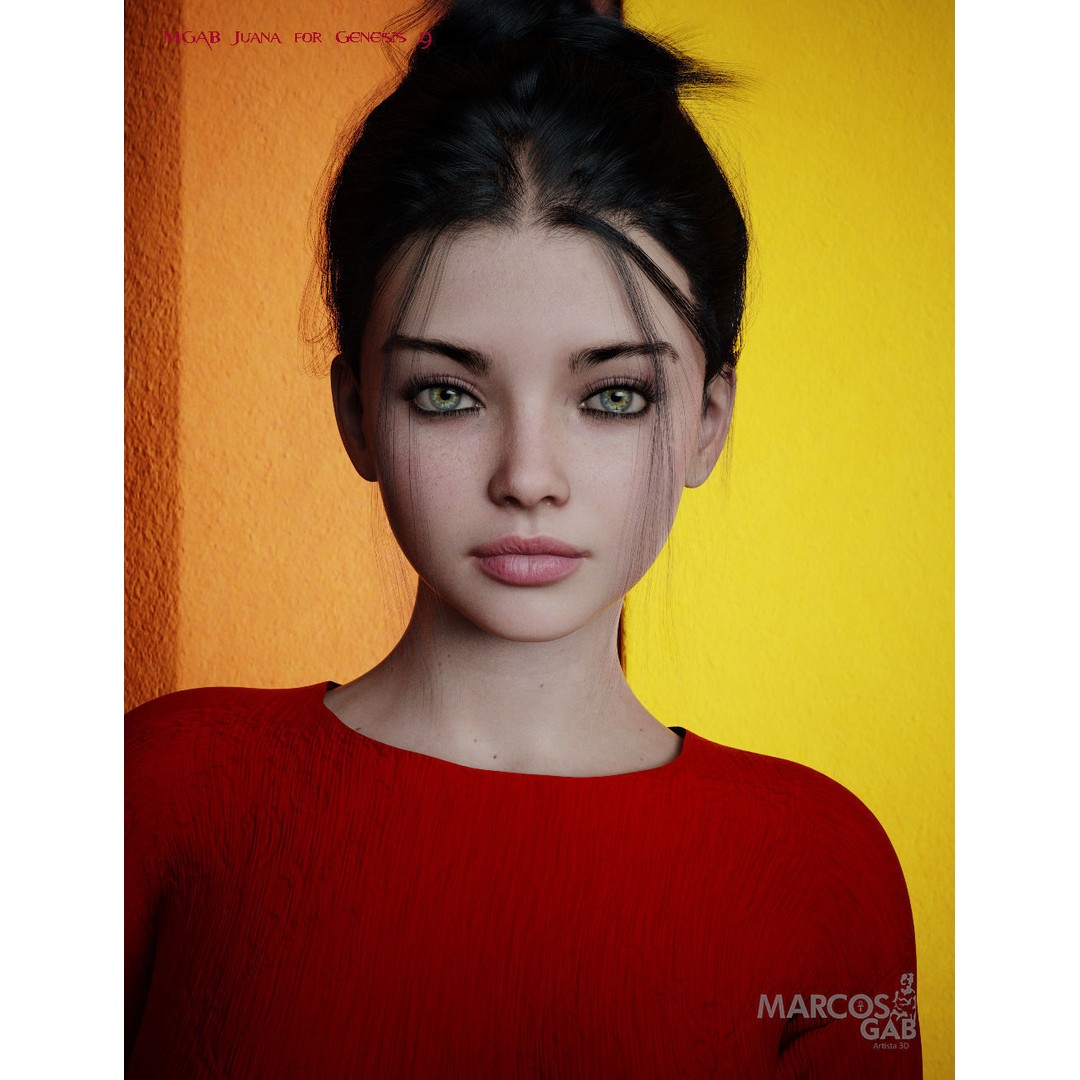 MGAB Juana 3D Model – Beautiful Female Character, Rigged PBR - View 3