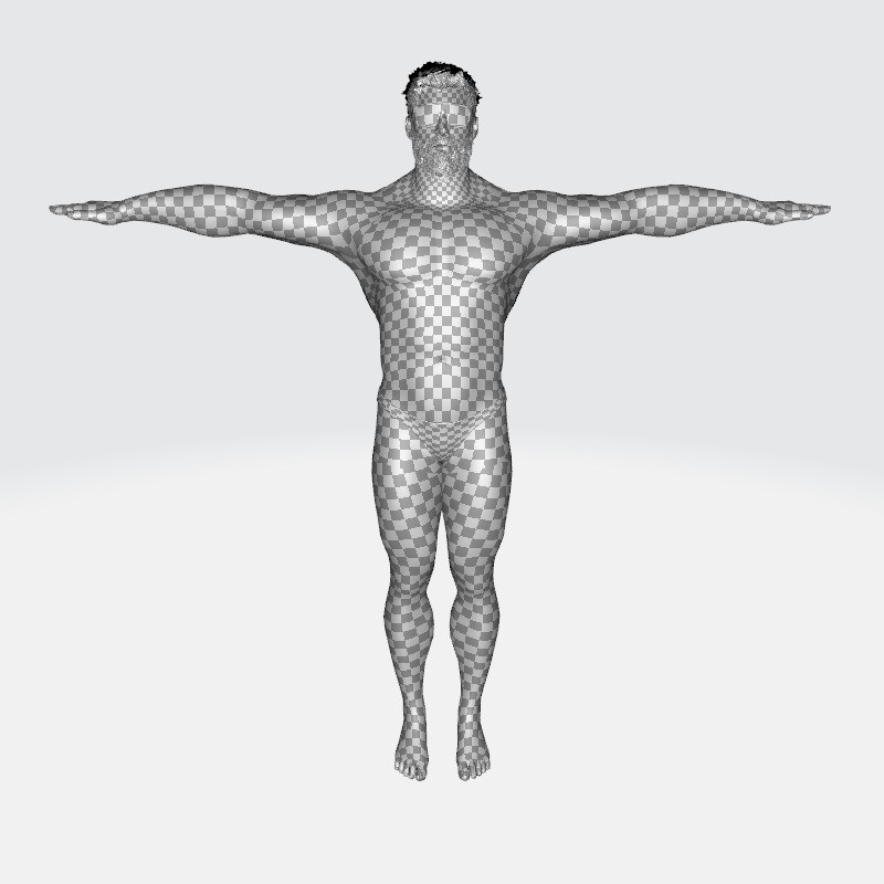 Realistic Male Bodybuilder 3D Model – Rigged Low-Poly PBR Asset, FBX