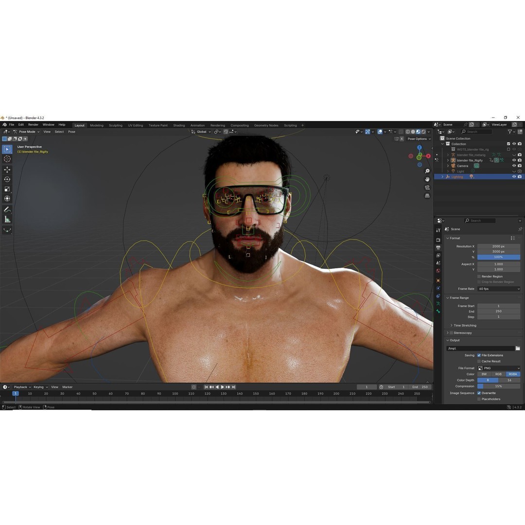 Realistic Male Bodybuilder 3D Model – Rigged Low-Poly PBR Asset, FBX - View 17
