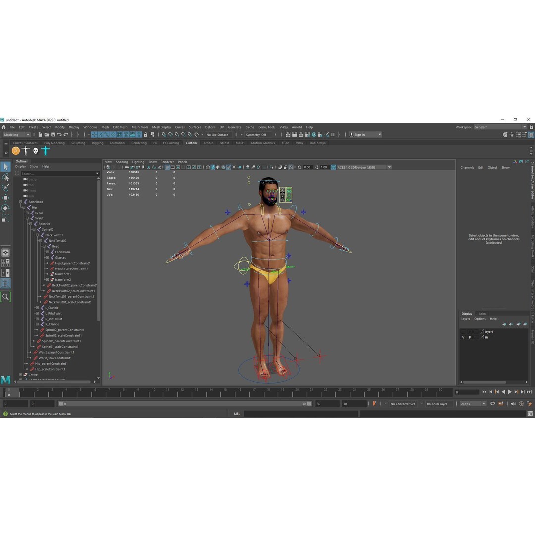 Realistic Male Bodybuilder 3D Model – Rigged Low-Poly PBR Asset, FBX - View 20