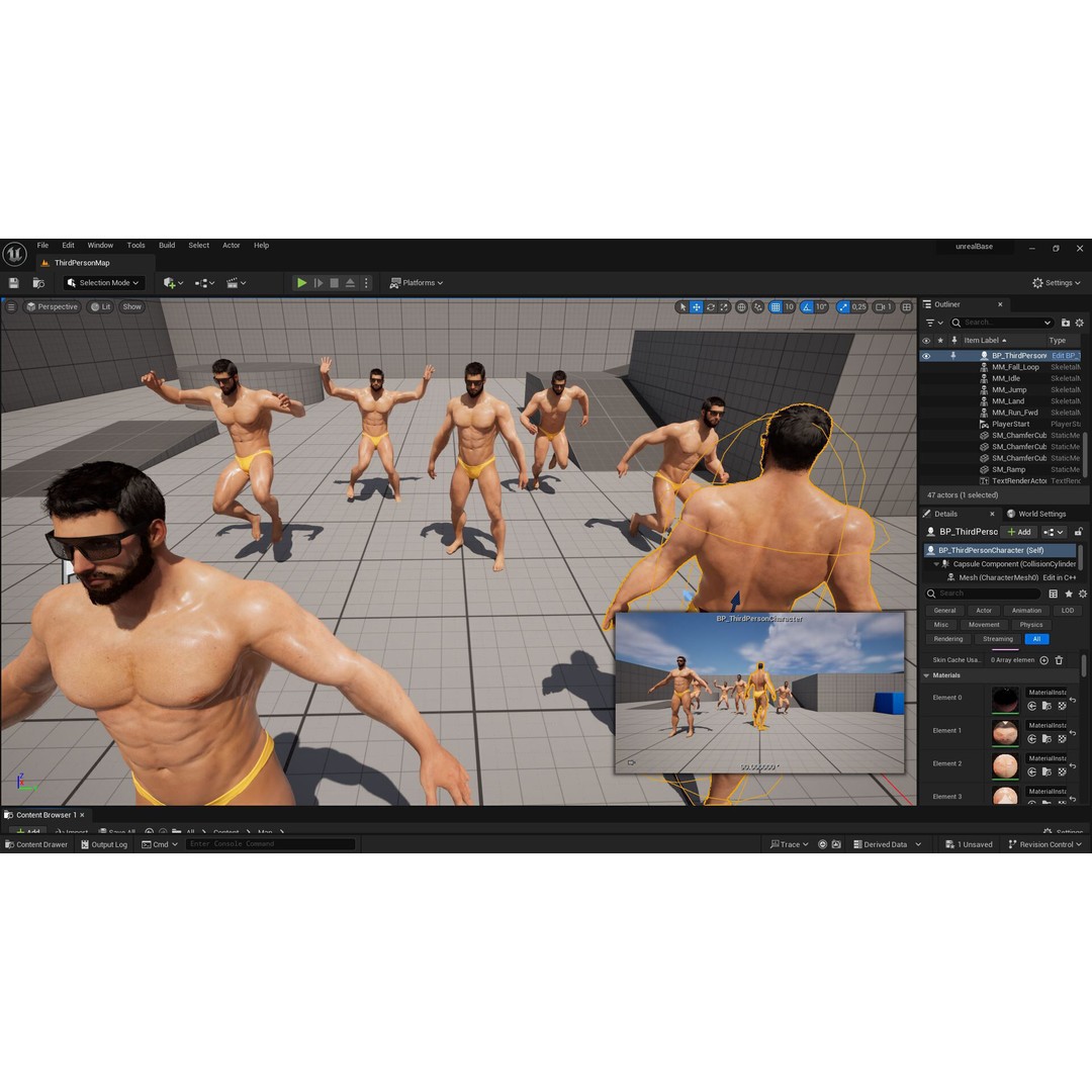 Realistic Male Bodybuilder 3D Model – Rigged Low-Poly PBR Asset, FBX - View 24