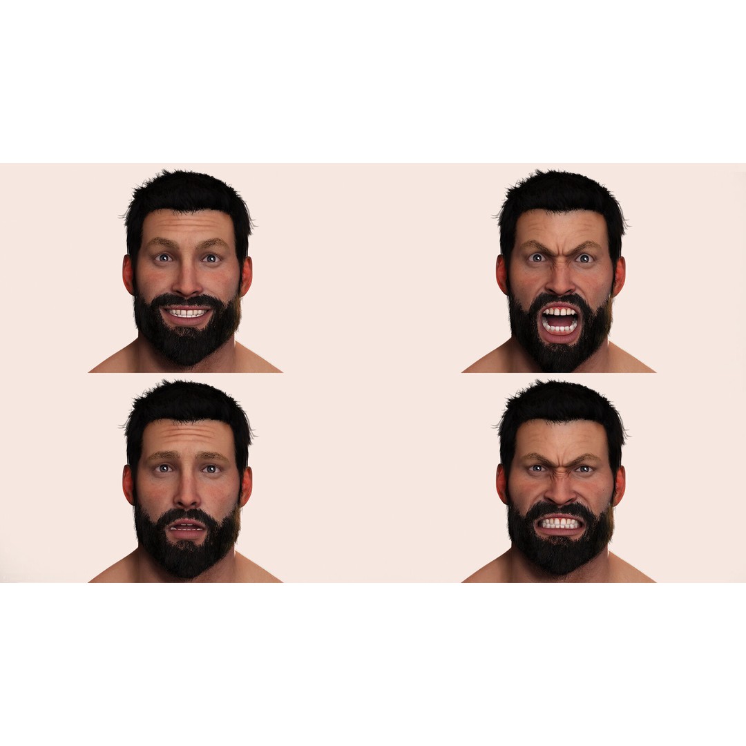 Realistic Male Bodybuilder 3D Model – Rigged Low-Poly PBR Asset, FBX - View 6