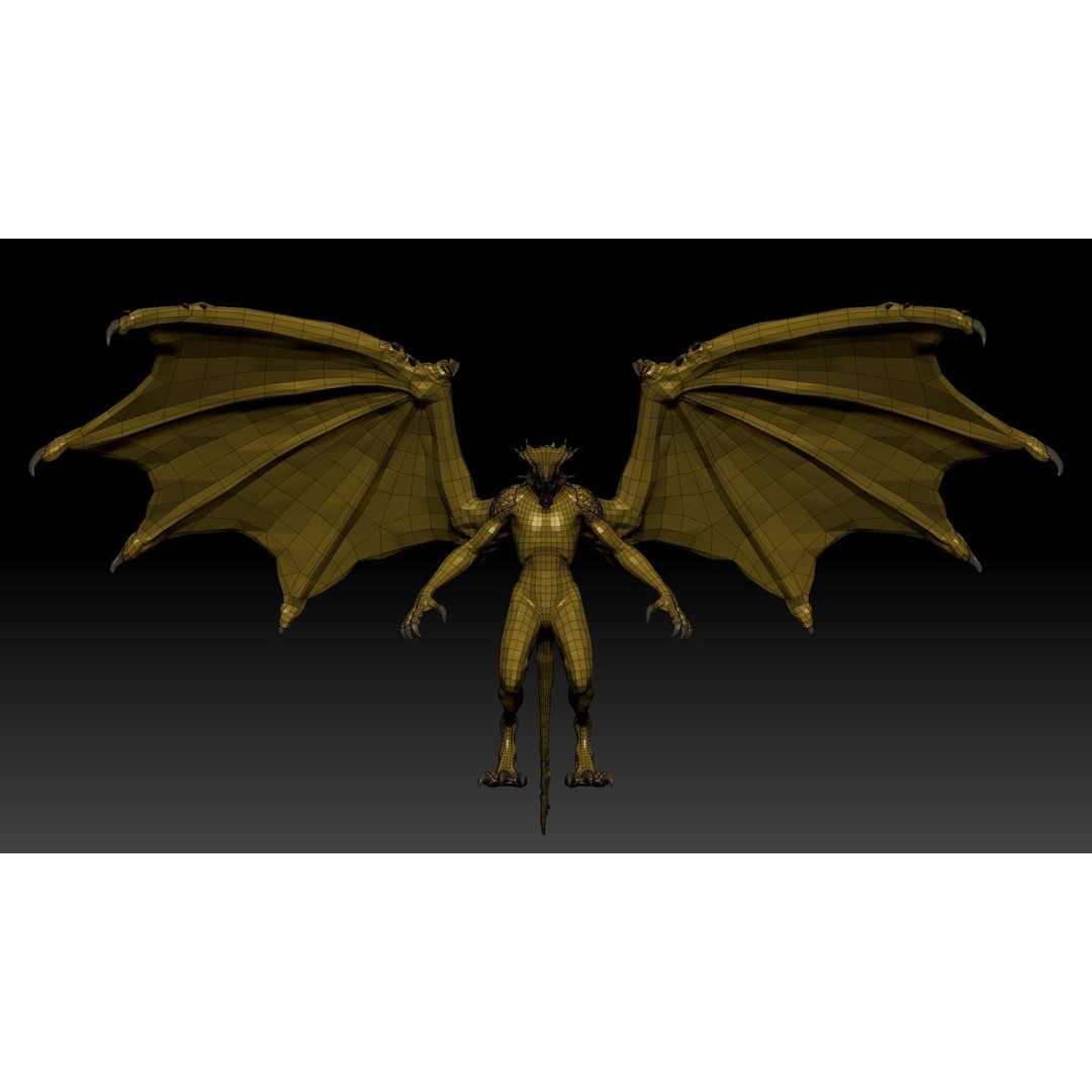 Dragon Warrior 3D Model – Low Poly Animated Character, FBX, OBJ - View 34