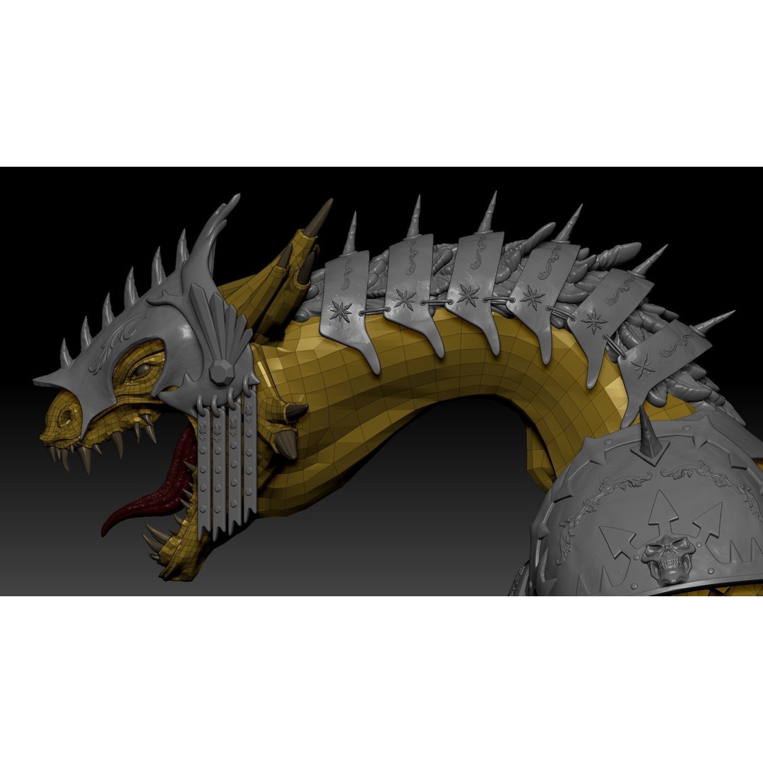 Dragon Warrior 3D Model – Low Poly Animated Character, FBX, OBJ - View 36