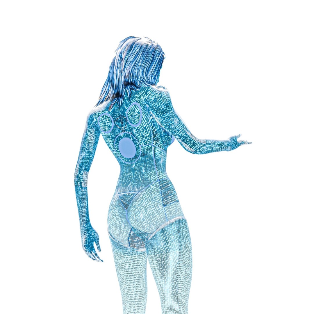Artificially Intelligent Character 3D Model – Low Poly Rigged Animation, FBX - View 11