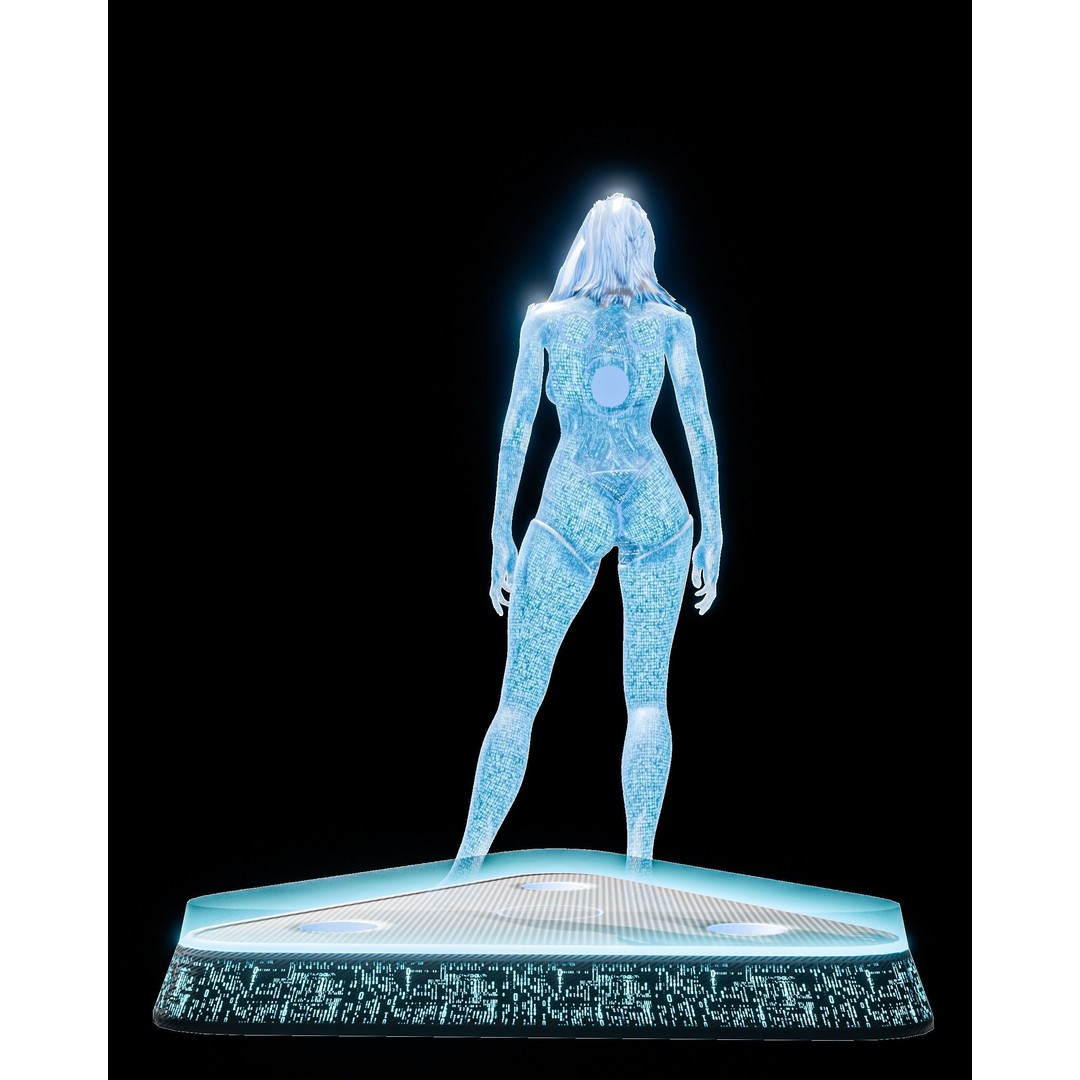 Artificially Intelligent Character 3D Model – Low Poly Rigged Animation, FBX - View 12