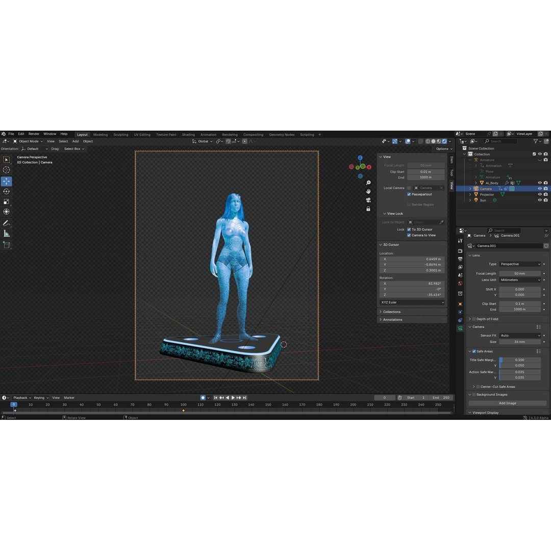 Artificially Intelligent Character 3D Model – Low Poly Rigged Animation, FBX - View 18