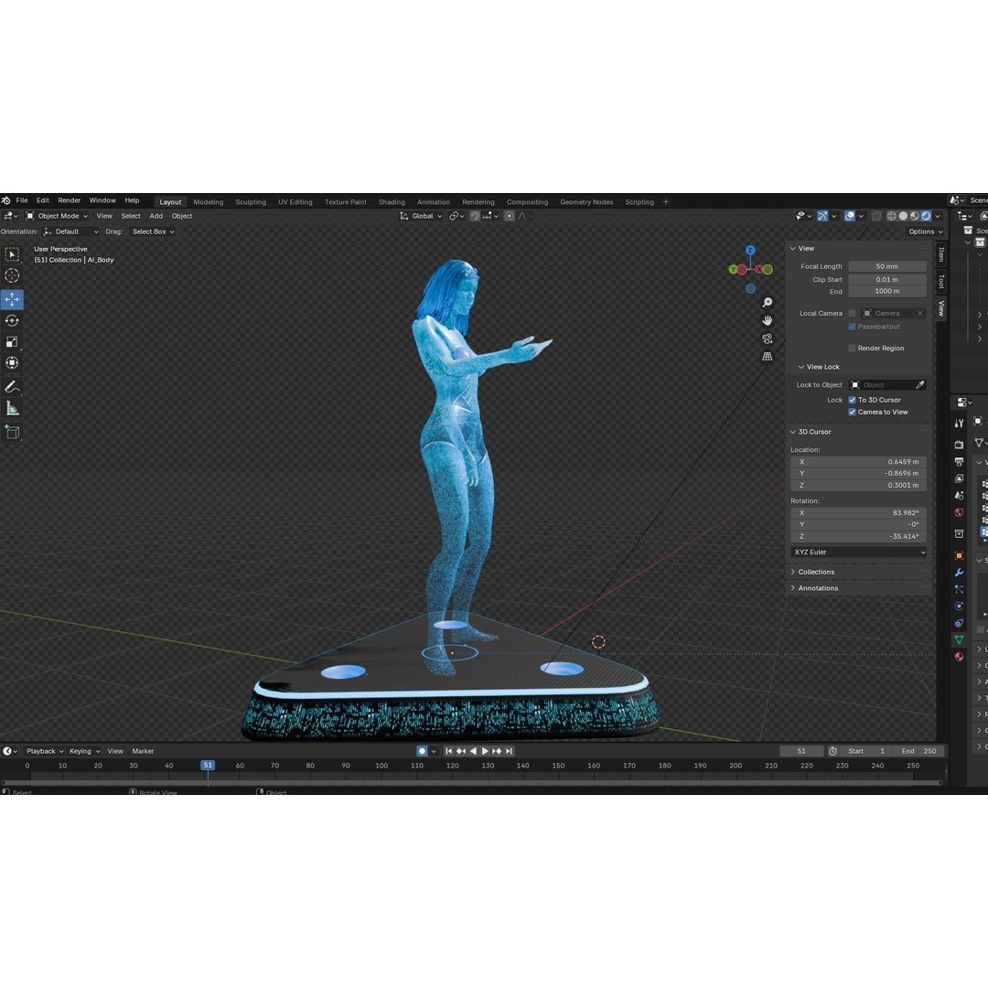 Artificially Intelligent Character 3D Model – Low Poly Rigged Animation, FBX - View 20