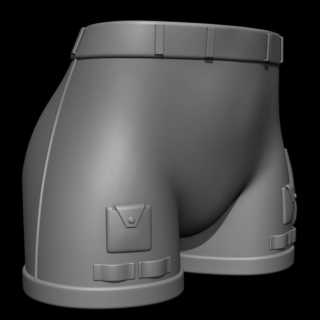 Female Armor Suit 3D Model – Low Poly Kitbash for Games, OBJ, ZTL - View 27