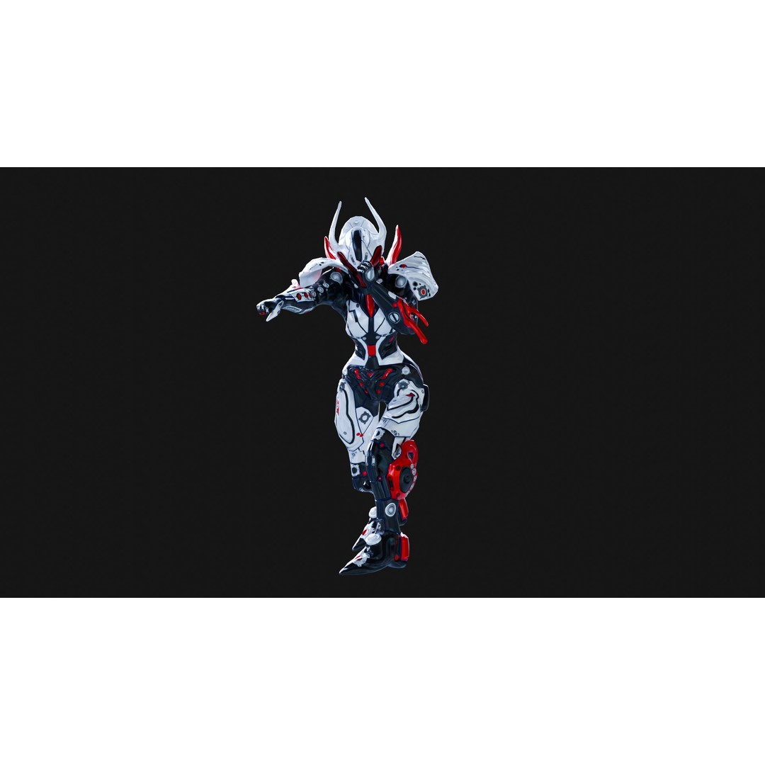 Luminexa 3D Model – Low Poly Cyborg Character, Rigged, FBX - View 12