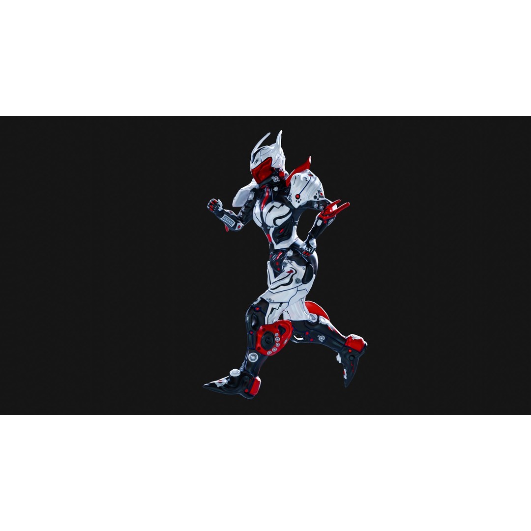 Luminexa 3D Model – Low Poly Cyborg Character, Rigged, FBX - View 13