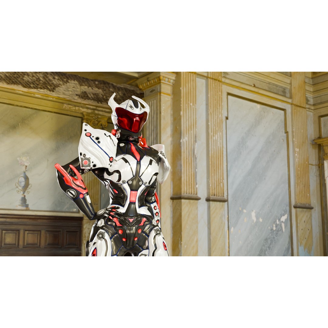 Luminexa 3D Model – Low Poly Cyborg Character, Rigged, FBX - View 15