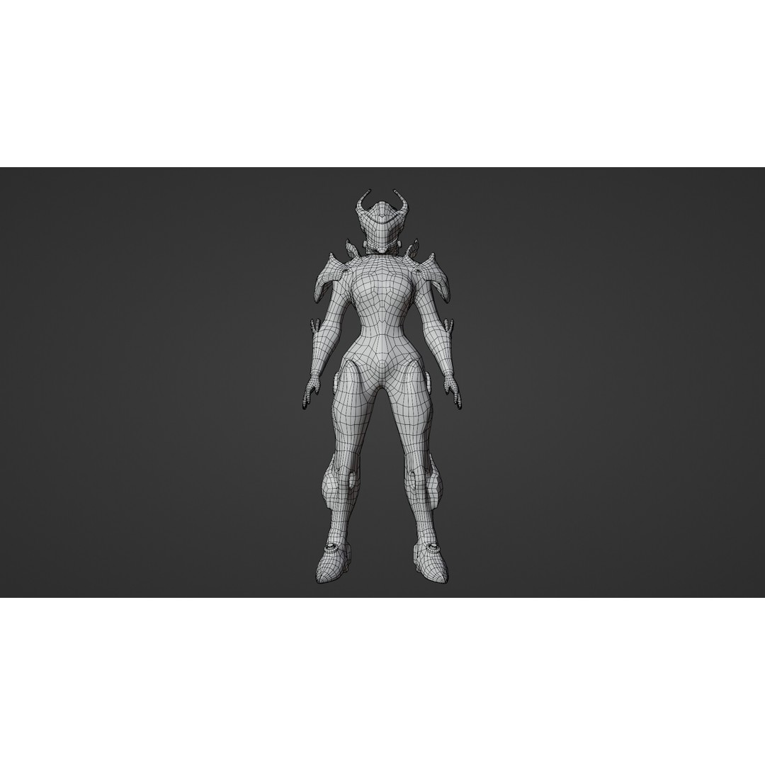 Luminexa 3D Model – Low Poly Cyborg Character, Rigged, FBX - View 18