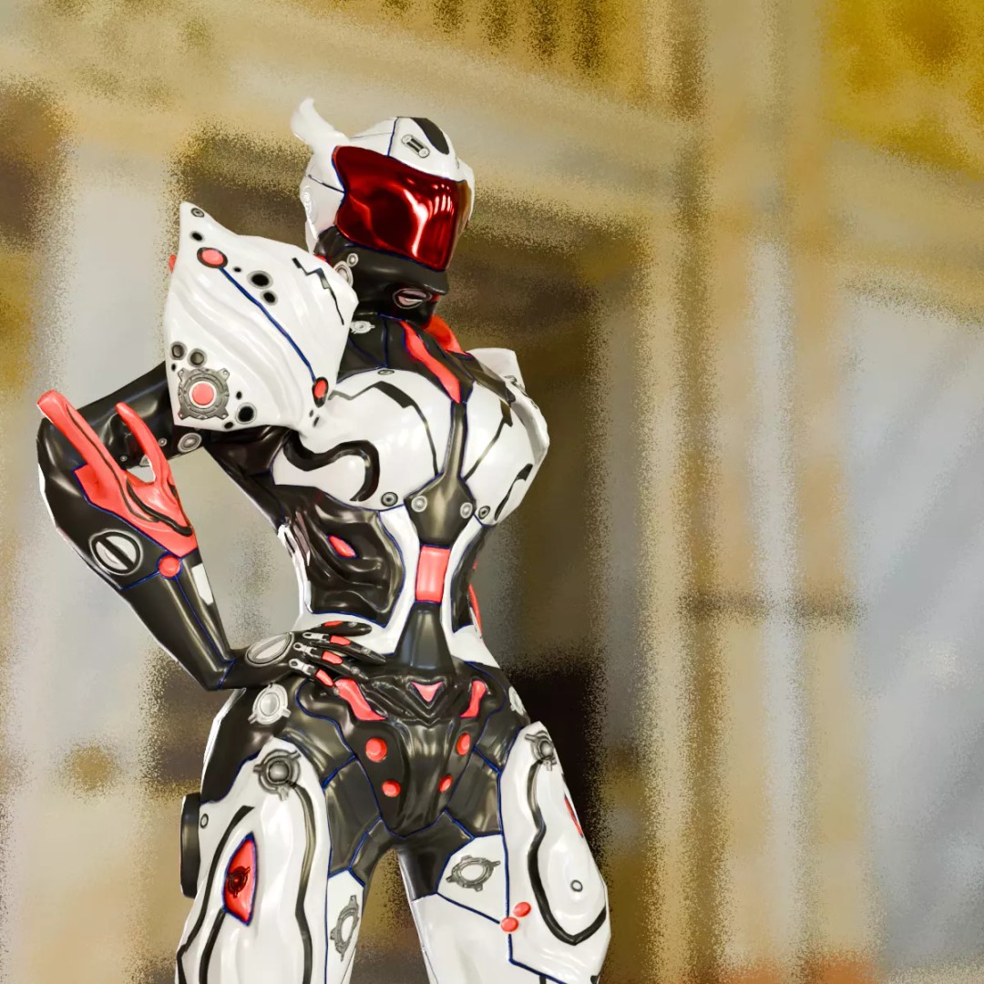 Luminexa 3D Model – Low Poly Cyborg Character, Rigged, FBX - View 2