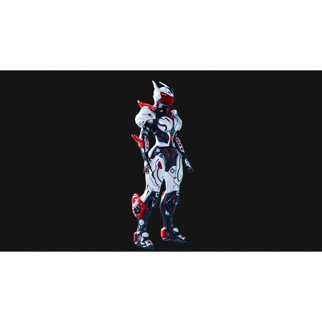 Luminexa 3D Model – Low Poly Cyborg Character, Rigged, FBX - View 5