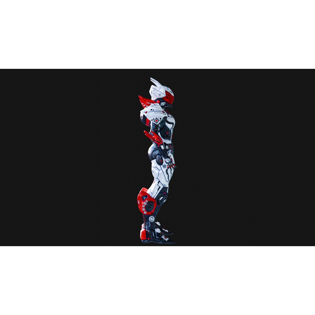 Luminexa 3D Model – Low Poly Cyborg Character, Rigged, FBX - View 6