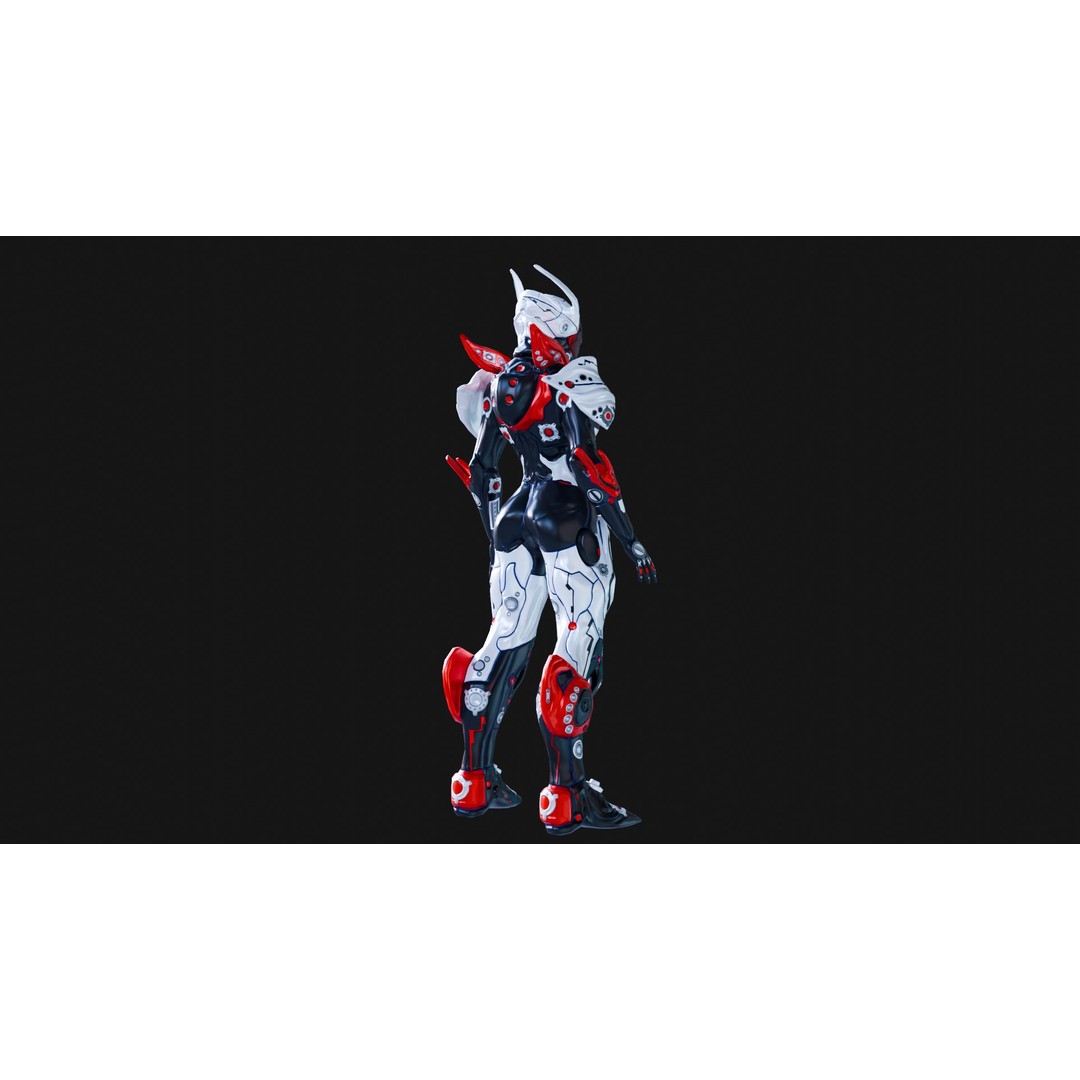 Luminexa 3D Model – Low Poly Cyborg Character, Rigged, FBX - View 7