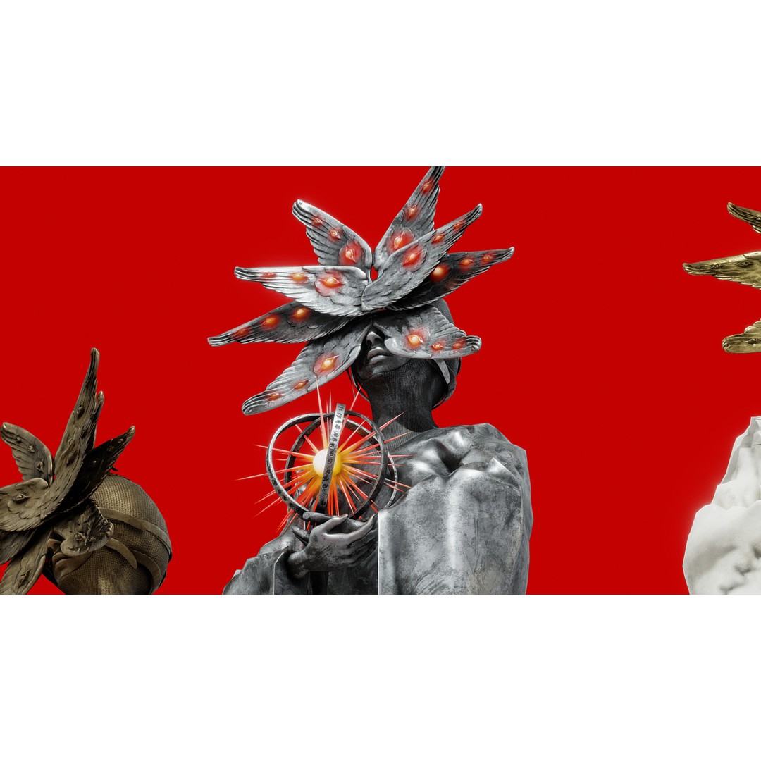 Seraph Statue 3D Model – Low Poly PBR Game Asset, FBX - View 14