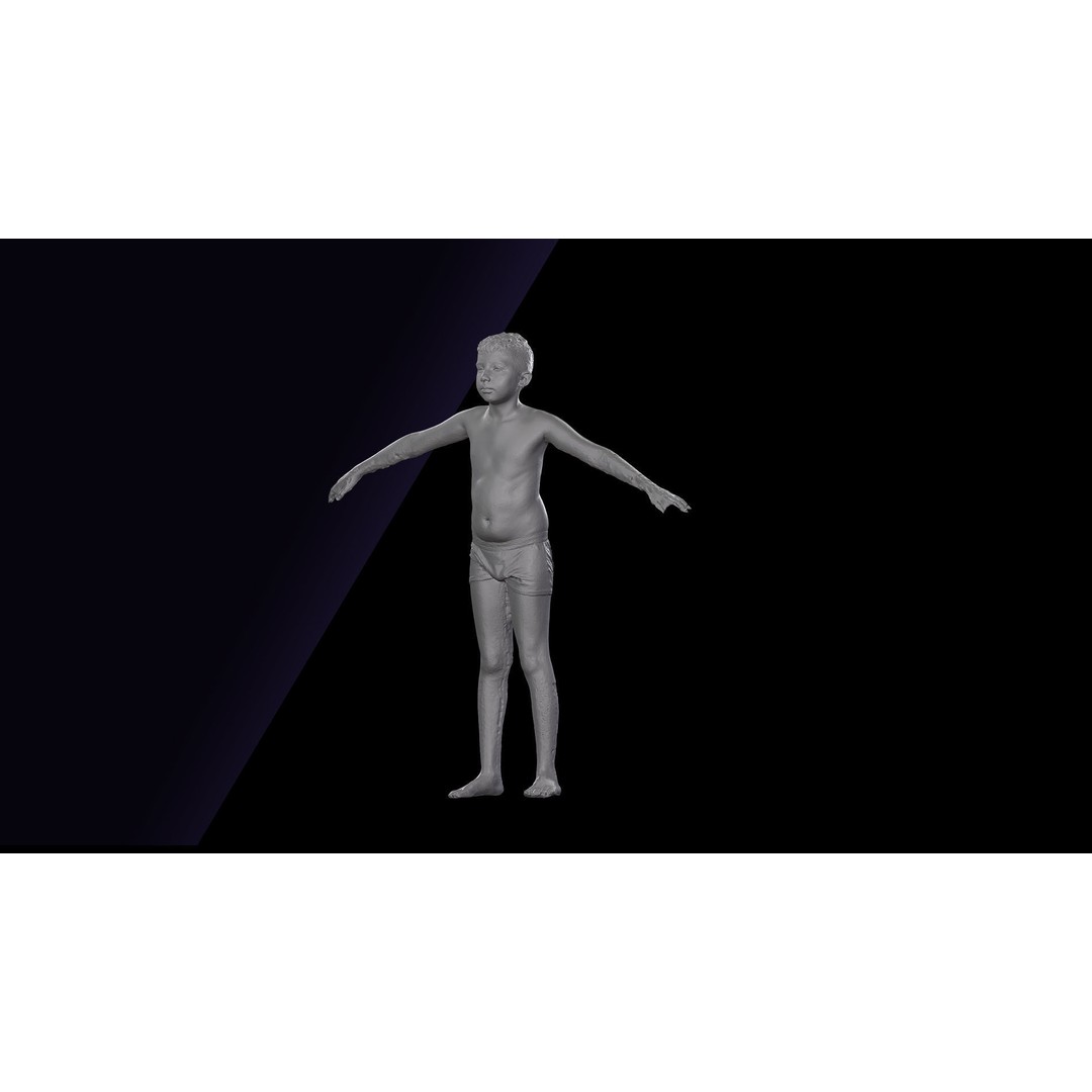 Timbo Underwear 3D Model – Raw A Pose Character Scan, OBJ - View 12