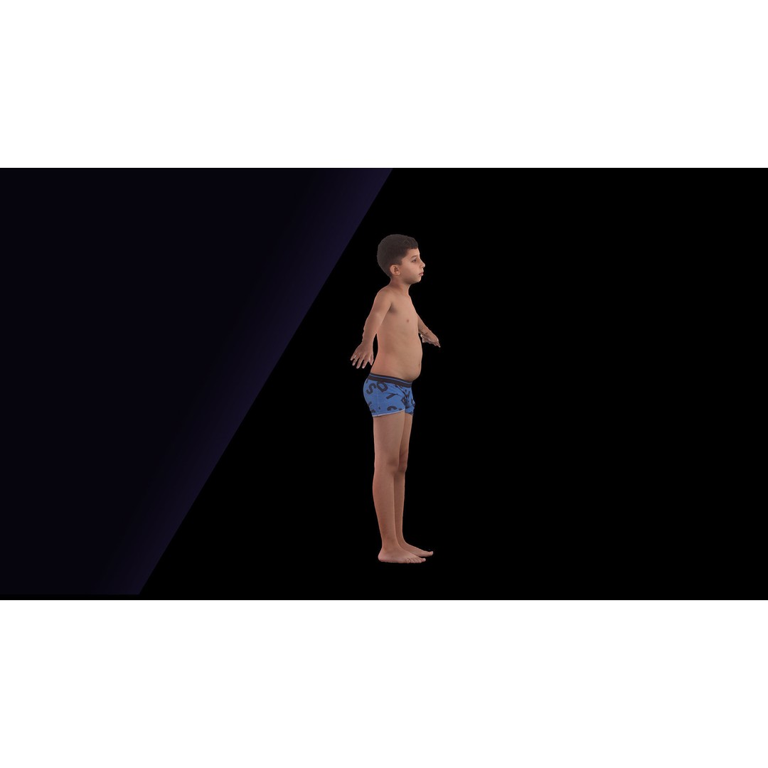 Timbo Underwear 3D Model – Raw A Pose Character Scan, OBJ - View 5