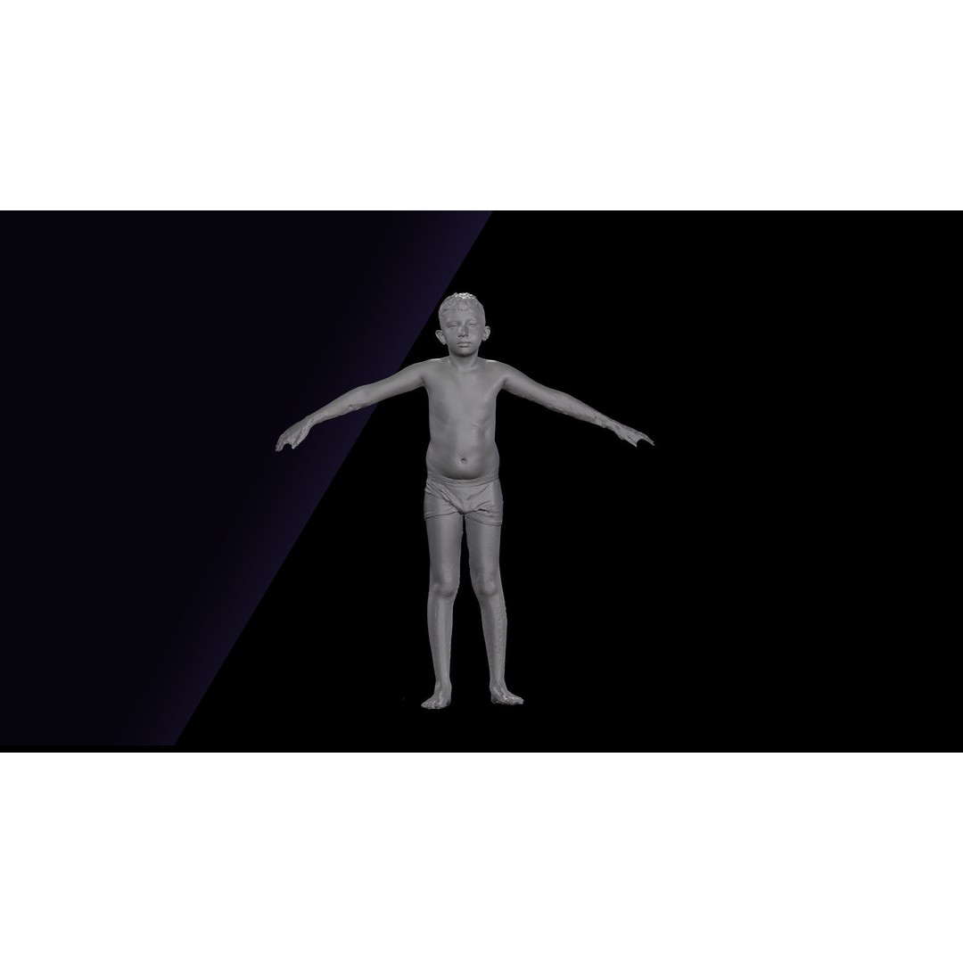 Timbo Underwear 3D Model – Raw A Pose Character Scan, OBJ - View 8