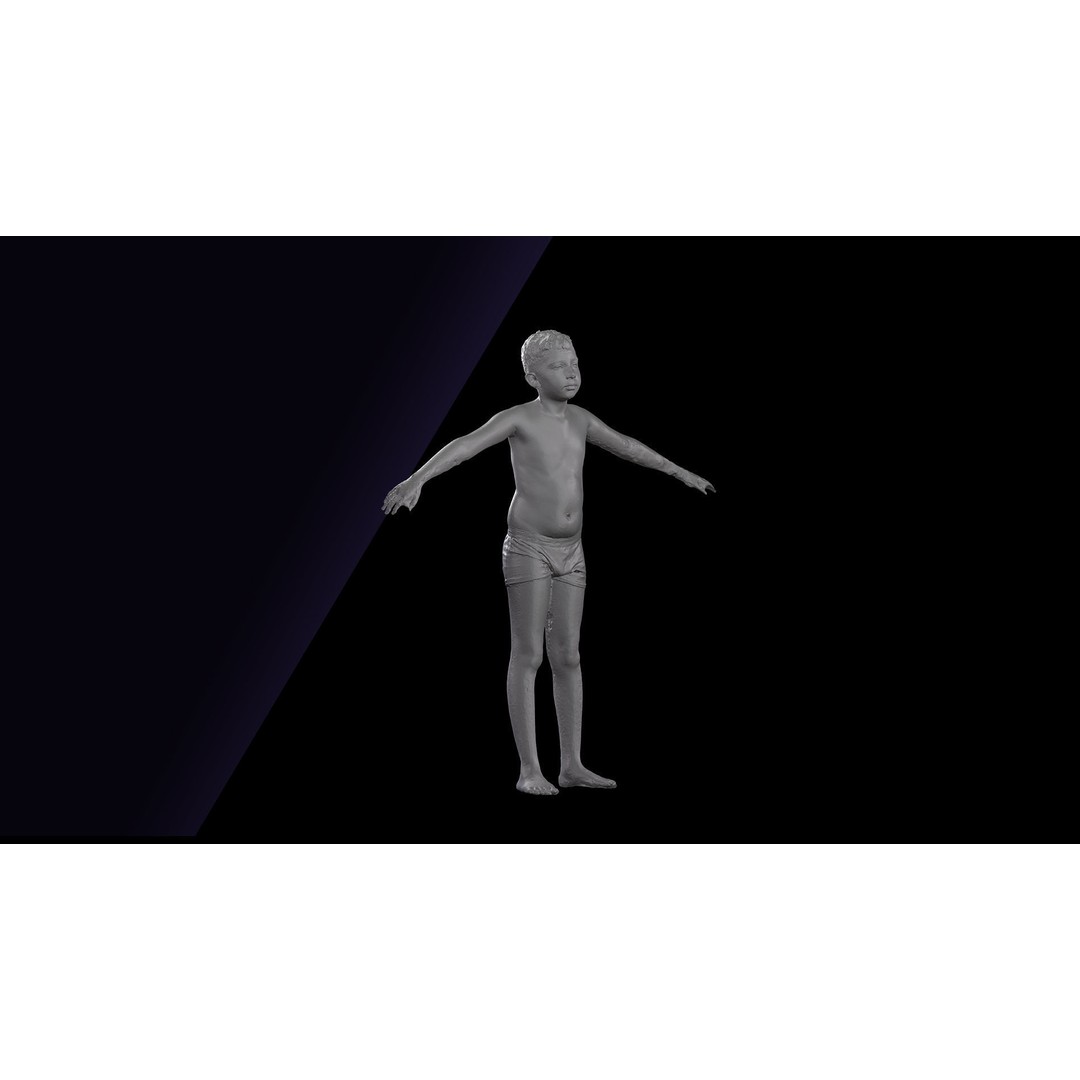 Timbo Underwear 3D Model – Raw A Pose Character Scan, OBJ - View 9
