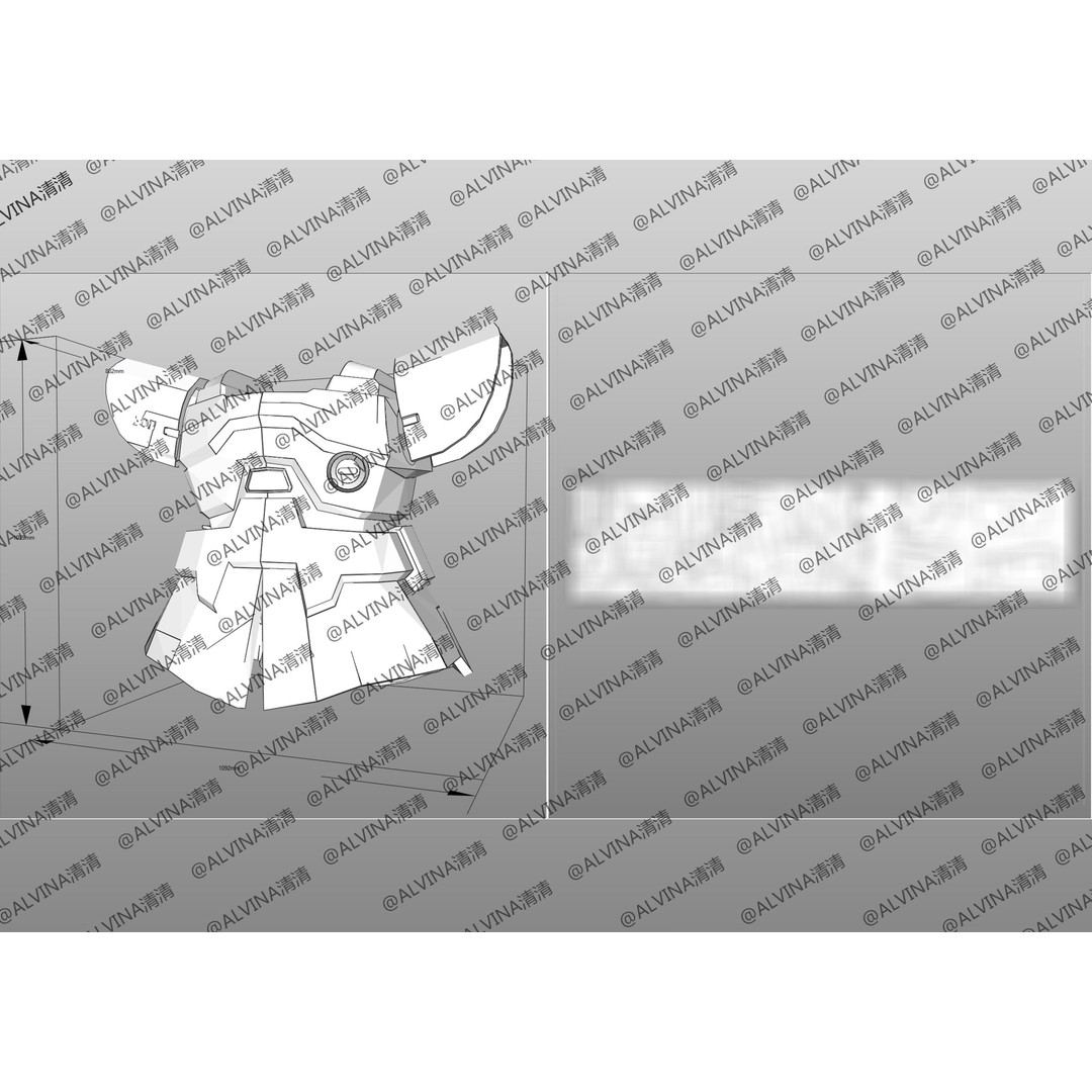 Gundam Dom Armor 3D Model – Low Poly Pepakura Foam Template, PDO - View 25