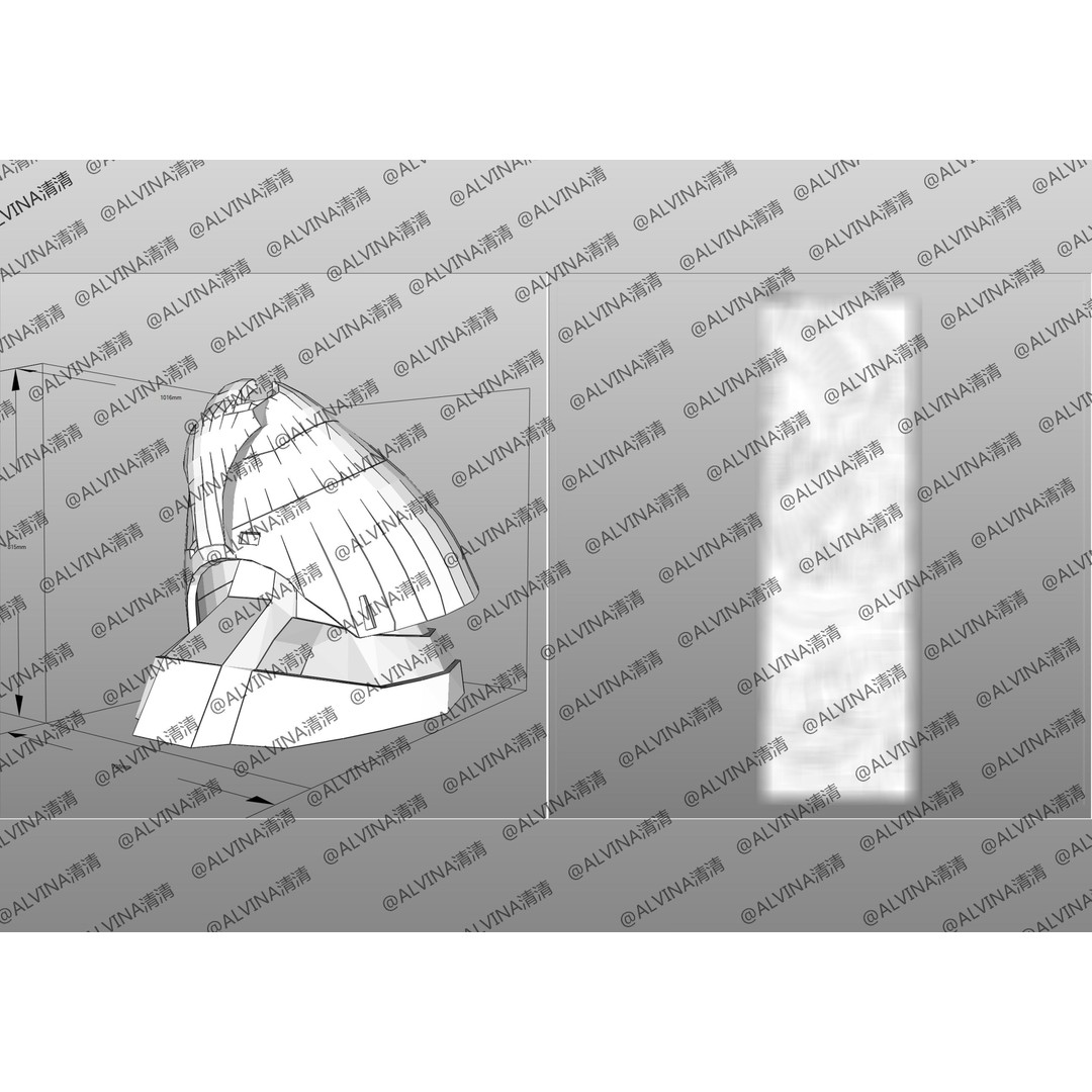 Gundam Dom Armor 3D Model – Low Poly Pepakura Foam Template, PDO - View 33