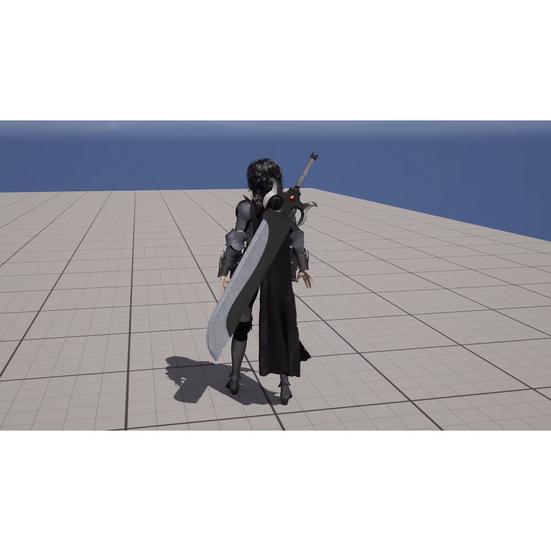 Wolf Armor Female Warrior 3D Model – Low Poly Game-Ready Character - View 10