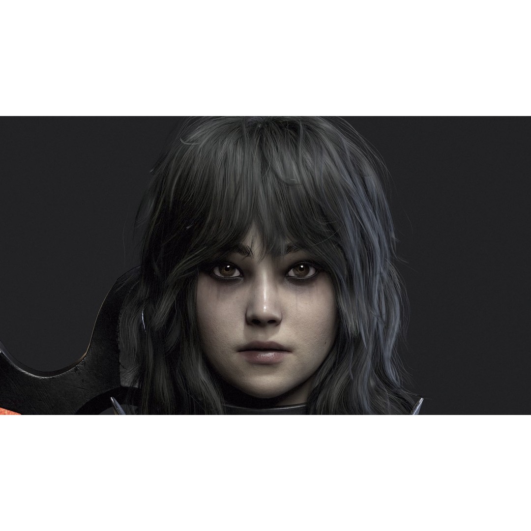 Wolf Armor Female Warrior 3D Model – Low Poly Game-Ready Character - View 3