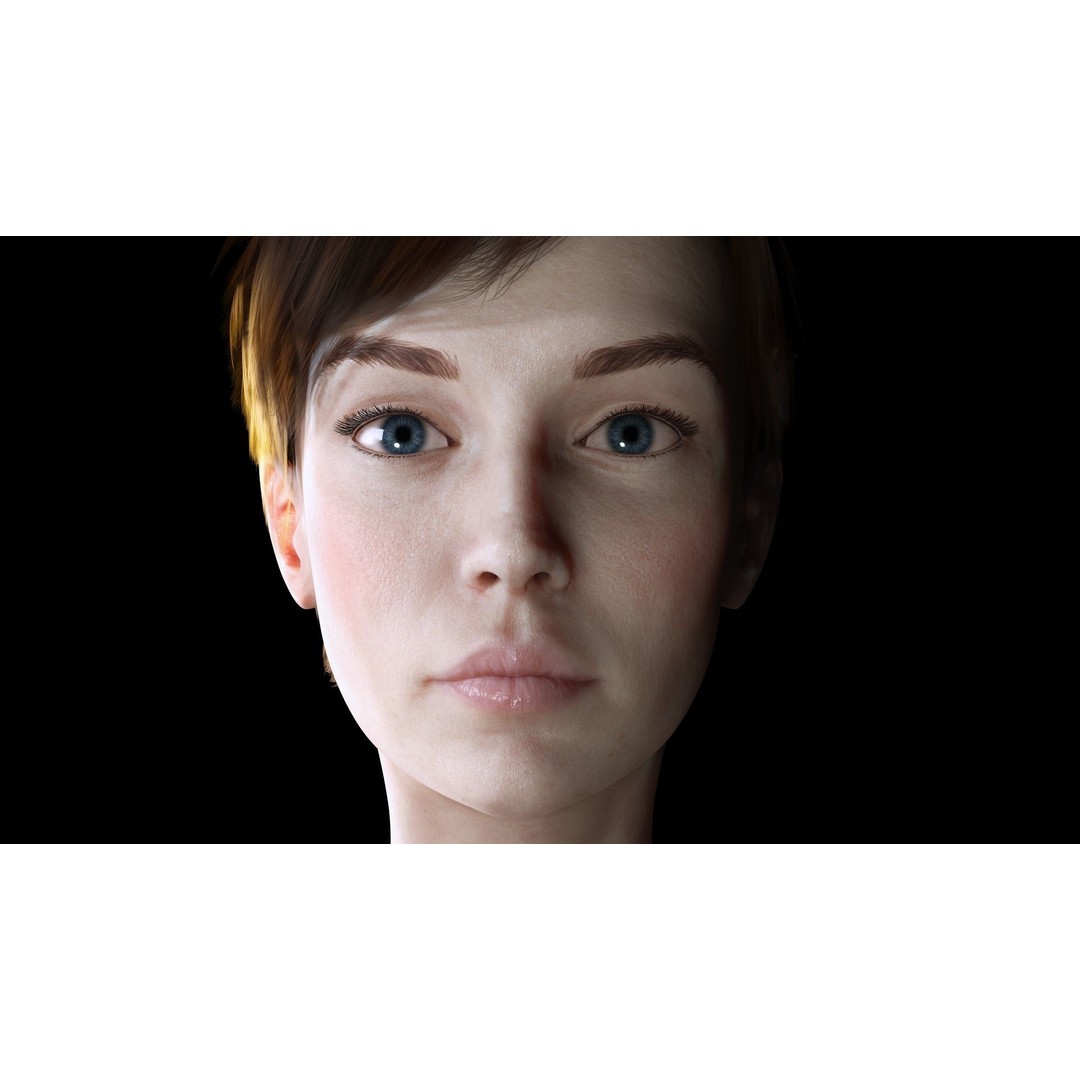 Mariya 3D Model – Realistic Female Character in Red Dress, Rigged - View 11