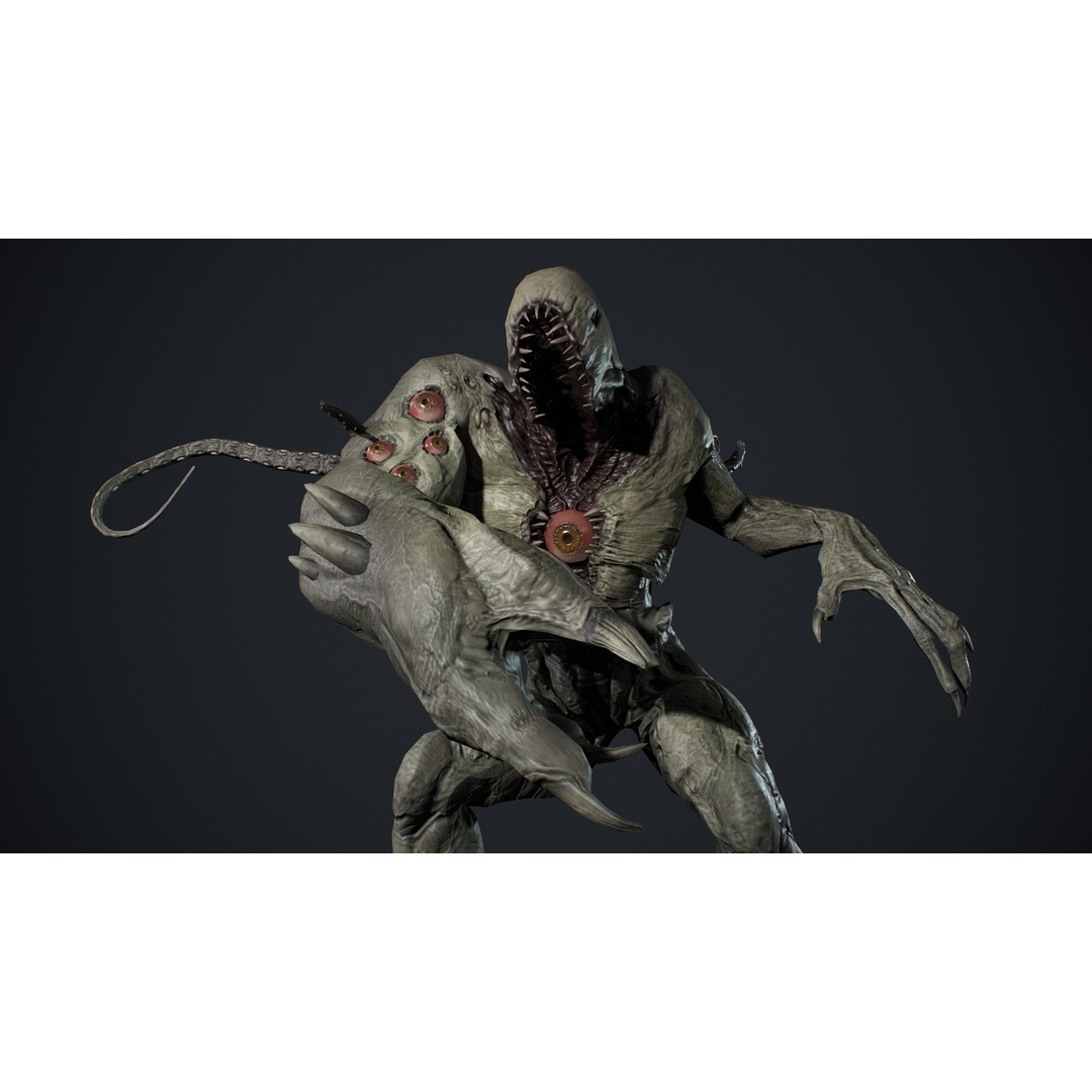 Monster Boss 3D Model – Low Poly Rigged Character with PBR Textures - View 17