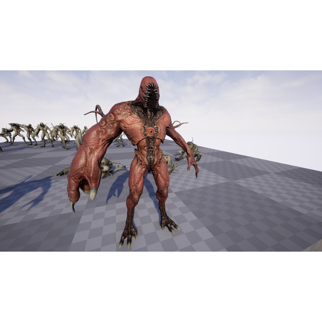 Monster Boss 3D Model – Low Poly Rigged Character with PBR Textures - View 22